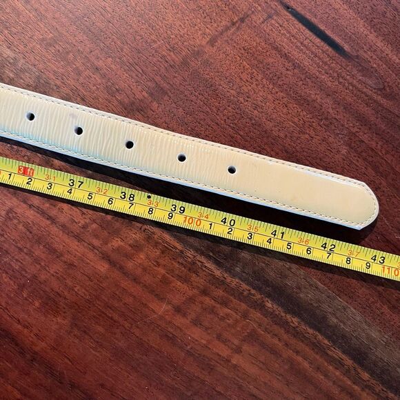 VTG Brighton Y2K Patent Leather Rhinestone Belt Western Glam Size 38 USA - Picture 3 of 9